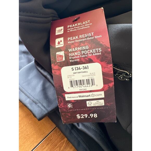 Swiss Tech Performance Gear Black Full Zip Jacket Peak Technology Size Small NWT - Picture 10 of 10